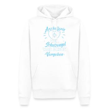 Arzthelferin MFA Krankenschwester Pflegekraft crna - Männer Premium Bio Hoodie - Weiß - Vorne - Nico (187cm)