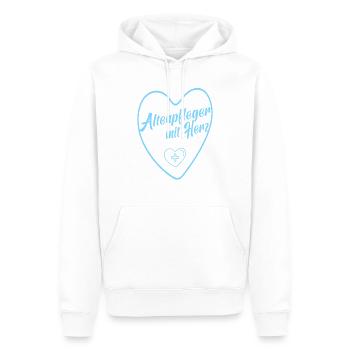 Altenpfleger Altenpflege Pfleger Vater Pflege - Männer Premium Bio Hoodie - Weiß - Vorne - Nico (187cm)