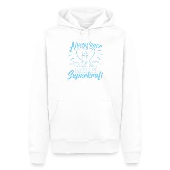 Altenpfleger Altenpflege Pfleger Vater Pflege - Männer Premium Bio Hoodie - Weiß - Vorne - Nico (187cm)