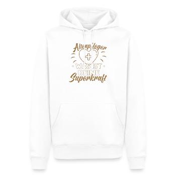 Pfleger Altenpflege Altenpfleger Vater Pflege - Männer Premium Bio Hoodie - Weiß - Vorne - Nico (187cm)