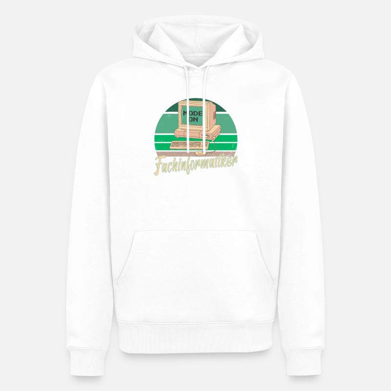 Fachinformatiker Computer Programmierer Vater - Männer Premium Bio Hoodie - Weiß