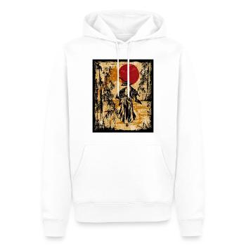 Samouraï Art Japonais Vintage Fighter Rétro - Sweat à capuche Premium bio Homme - blanc - Devant - Nico (187cm)