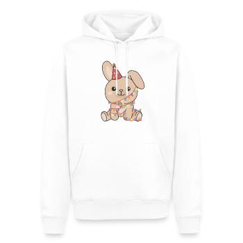 Lapin pour anniversaire un cadeau pour les enfants - Sweat à capuche Premium bio Homme - blanc - Devant - Nico (187cm)