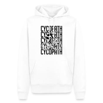 Cycopath Bicycle Retro Mountain Bike Biker Cyclist - Men’s Premium Organic Hoodie - white - Front - Nico (187cm)