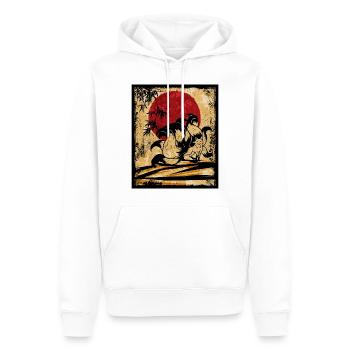 Neunschwänziger Fuchs Japanische Retro Kunst - Männer Premium Bio Hoodie - Weiß - Vorne - Nico (187cm)