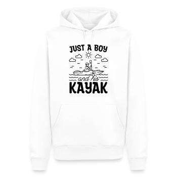 Juste un garçon et son amateur de kayak canoë kayak - Sweat à capuche Premium bio Homme - blanc - Devant - Nico (187cm)