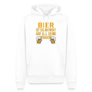 Himmelfahrt Bier Nachbarn Saufen Vatertag Nachbar - Männer Premium Bio Hoodie - Weiß - Vorne - Nico (187cm)