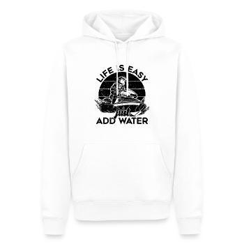 La vie est facile Il suffit d’ajouter Jet Skiing Jet Skis Jet Skier - Sweat à capuche Premium bio Homme - blanc - Devant - Nico (187cm)