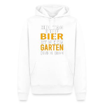 Vatertag Himmelfahrt Bier Nachbar Nachbarn Saufen - Männer Premium Bio Hoodie - Weiß - Vorne - Nico (187cm)
