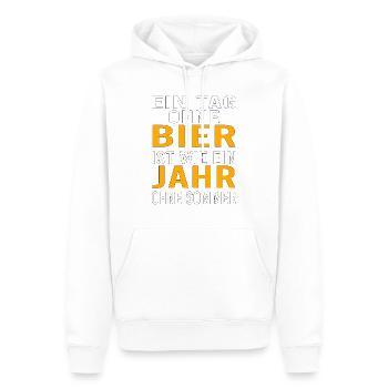 Vatertag Himmelfahrt Bier Nachbar Nachbarn Saufen - Männer Premium Bio Hoodie - Weiß - Vorne - Nico (187cm)