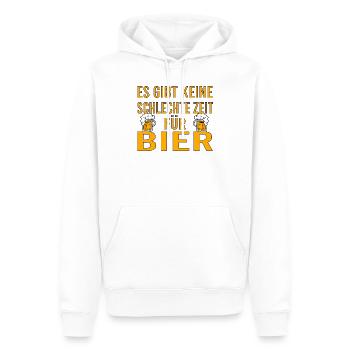 Vatertag Himmelfahrt Bier Nachbar Nachbarn Saufen - Männer Premium Bio Hoodie - Weiß - Vorne - Nico (187cm)