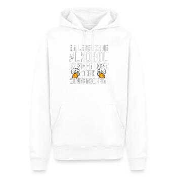 Vatertag Himmelfahrt Bier Nachbar Nachbarn Saufen - Männer Premium Bio Hoodie - Weiß - Vorne - Nico (187cm)