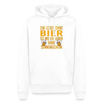 Vatertag Himmelfahrt Bier Nachbar Nachbarn Saufen - Männer Premium Bio Hoodie - Weiß - Vorne - Nico (187cm)