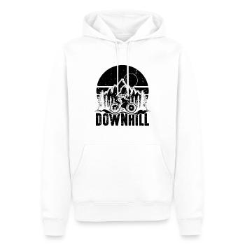 Descente Cycliste Vélo de course VTT - Sweat à capuche Premium bio Homme - blanc - Devant - Nico (187cm)