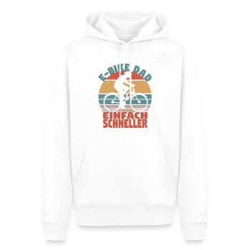 Elektrofahrrad Vater Pedelec EBike Papa Dad E-Bike - Männer Premium Bio Hoodie - Weiß - Vorne - Nico (187cm)
