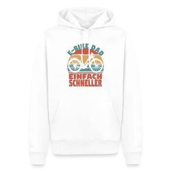 Elektrofahrrad Vater Pedelec EBike Papa Dad E-Bike - Männer Premium Bio Hoodie - Weiß - Vorne - Nico (187cm)