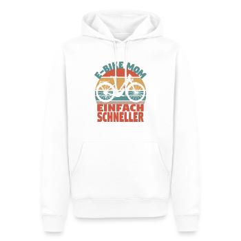 Elektrofahrrad Mama Pedelec EBike Mutter E-Bike - Männer Premium Bio Hoodie - Weiß - Vorne - Nico (187cm)
