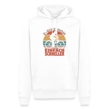 Elektrofahrrad Mama Pedelec EBike Mutter E-Bike - Männer Premium Bio Hoodie - Weiß - Vorne - Nico (187cm)