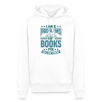 Conception d’amateurs de livres avec des livres pour la littérature - Sweat à capuche Premium bio Homme - blanc - Devant - Nico (187cm)