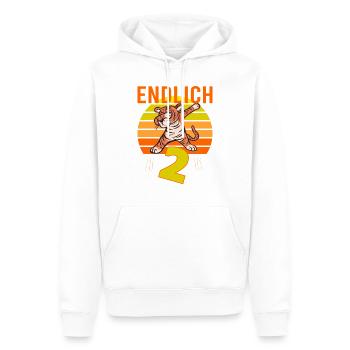 2 Geburtstag Löwe Tiger witzig 2 Jahre Junge - Männer Premium Bio Hoodie - Weiß - Vorne - Nico (187cm)