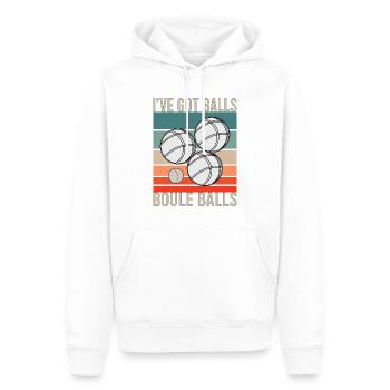 Boccia Boule Petanque Kugelsport Kugeln Spiel - Männer Premium Bio Hoodie - Weiß - Vorne - Nico (187cm)