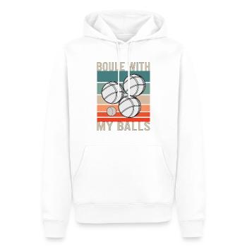 Boule Boccia Kugelsport Petanque Kugeln Spiel - Männer Premium Bio Hoodie - Weiß - Vorne - Nico (187cm)