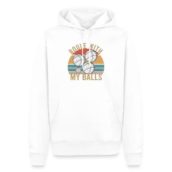 Boule Boccia Kugelsport Petanque Kugeln Spiel - Männer Premium Bio Hoodie - Weiß - Vorne - Nico (187cm)