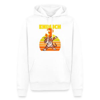 3 Geburtstag 3 Jahre Löwe Tiger witzig Junge - Männer Premium Bio Hoodie - Weiß - Vorne - Nico (187cm)