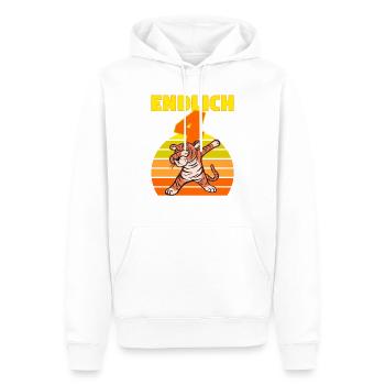 Tiger 4 Geburtstag 4 Jahre Löwe witzig Junge - Männer Premium Bio Hoodie - Weiß - Vorne - Nico (187cm)