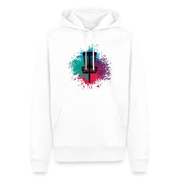 Disc Golf Discgolf Ultimate Discgolf Spieler Disc - Männer Premium Bio Hoodie - Weiß - Vorne - Nico (187cm)
