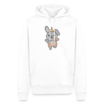 Lapin pour anniversaire un cadeau pour les enfants - Sweat à capuche Premium bio Homme - blanc - Devant - Nico (187cm)