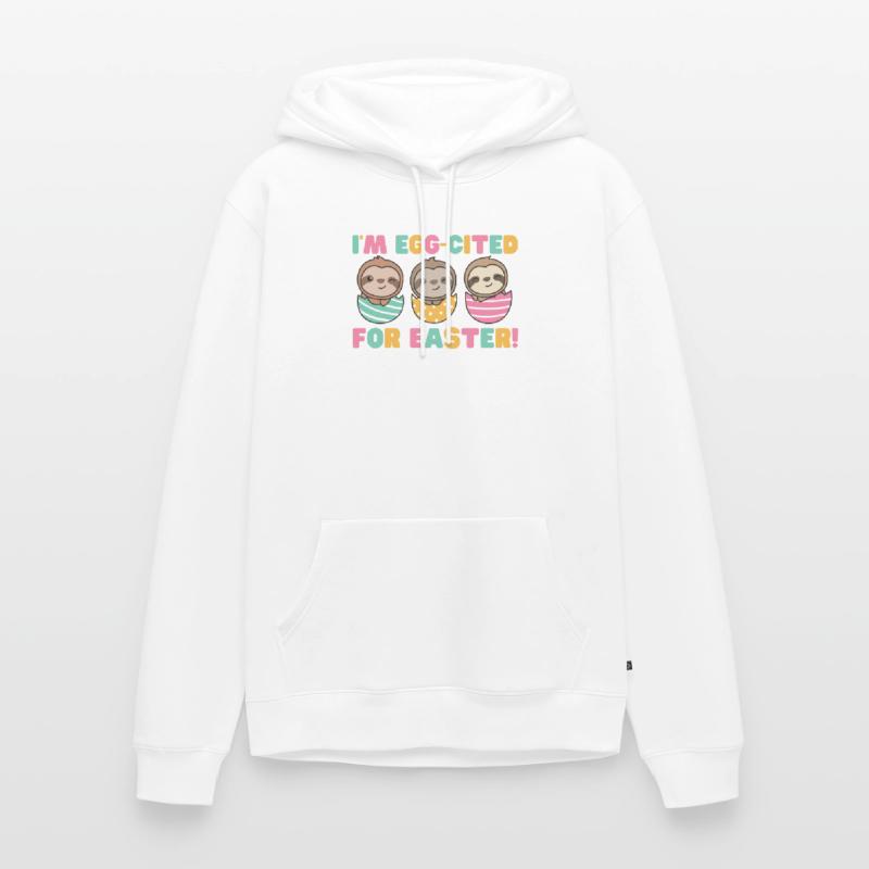 cute sloths at Easter with Easter eggs sloth Men’s Premium Organic Hoodie
