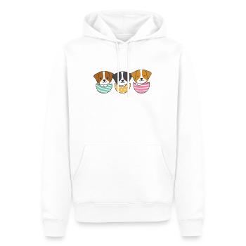 cute dogs for Easter with Easter eggs Jack Russell - Men’s Premium Organic Hoodie - white - Front - Nico (187cm)