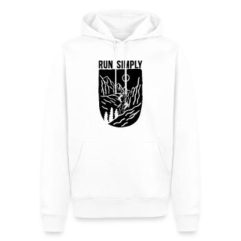 Run Simply Marathoner Ultra Running Trail Runner - Männer Premium Bio Hoodie - Weiß - Vorne - Nico (187cm)