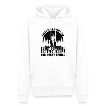 There Is An Uphill For Every Athletes Trail Runner - Männer Premium Bio Hoodie - Weiß - Vorne - Nico (187cm)