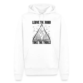 Leave The Road Take Marathoner Hiking Trail Runner - Männer Premium Bio Hoodie - Weiß - Vorne - Nico (187cm)