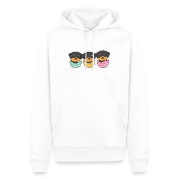 cute dogs at Easter with Easter eggs Rottweiler - Men’s Premium Organic Hoodie - white - Front - Nico (187cm)