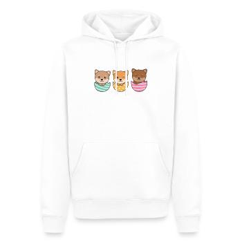 cute dogs for Easter with Easter eggs Shiba Inu - Men’s Premium Organic Hoodie - white - Front - Nico (187cm)