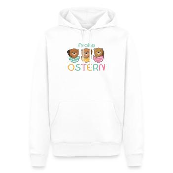 süße Bibern zu Ostern mit Ostereiern Biber - Männer Premium Bio Hoodie - Weiß - Vorne - Nico (187cm)