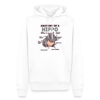 süßes Hippo Erklärung Anatomy of a Hippo - Männer Premium Bio Hoodie - Weiß - Vorne - Nico (187cm)