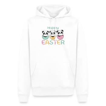 süße Pandas zu Ostern mit Ostereiern Panda - Männer Premium Bio Hoodie - Weiß - Vorne - Nico (187cm)