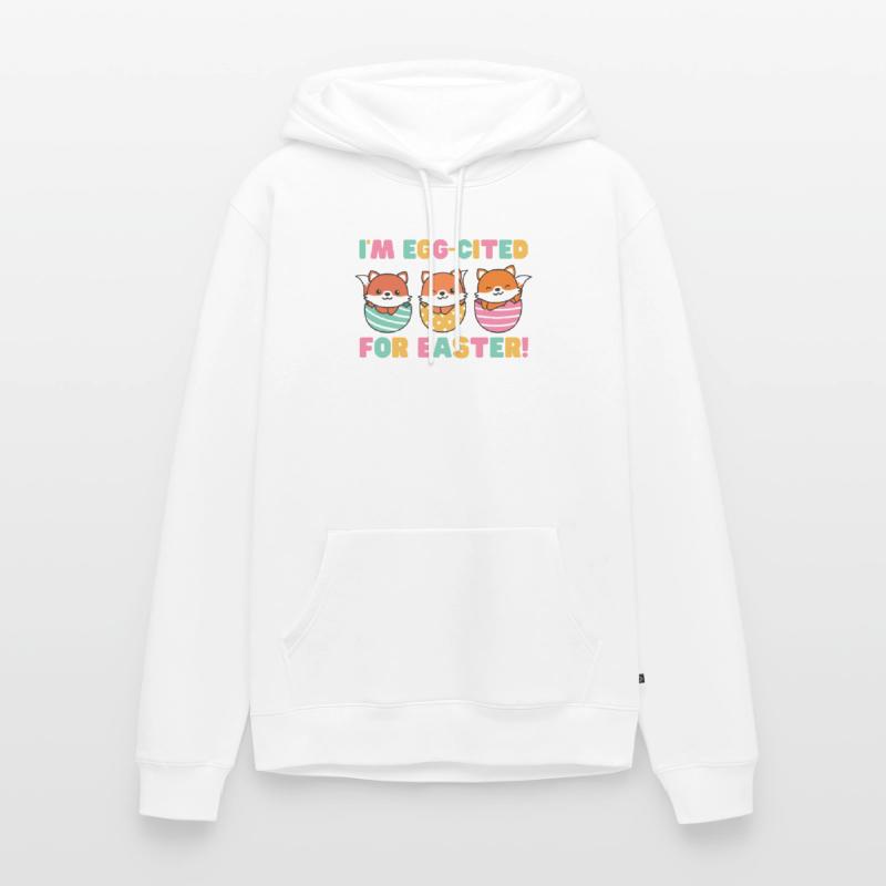sweet foxes at Easter with Easter eggs fox Men’s Premium Organic Hoodie