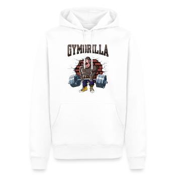 Fitness Training Pumps Gorilla Deadlift Fitness - Men’s Premium Organic Hoodie - white - Front - Nico (187cm)