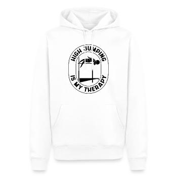 High Jump Is My Therapy Pole Vaulting High Jumper - Männer Premium Bio Hoodie - Weiß - Vorne - Nico (187cm)