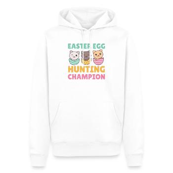 cute cats at Easter with Easter eggs cat - Men’s Premium Organic Hoodie - white - Front - Nico (187cm)