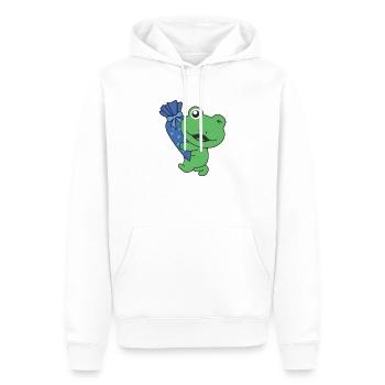 Bye bye Kindergarten Hello School Frog - Sweat à capuche Premium bio Homme - blanc - Devant - Nico (187cm)