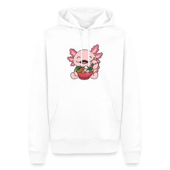 But first Ramen süße Axolotl isst Ramen - Männer Premium Bio Hoodie - Weiß - Vorne - Nico (187cm)
