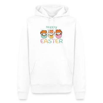süße Rote Pandas zu Ostern mit Ostereiern - Männer Premium Bio Hoodie - Weiß - Vorne - Nico (187cm)