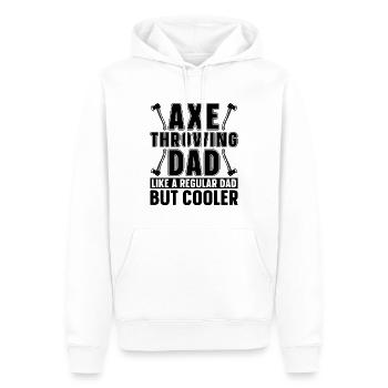 Dad Like A Regular Dad Hatchet Thrower Axe Thrower - Männer Premium Bio Hoodie - Weiß - Vorne - Nico (187cm)