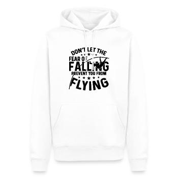 Ne laissez pas la peur de l’amour du saut à la perche en saut en hauteur - Sweat à capuche Premium bio Homme - blanc - Devant - Nico (187cm)